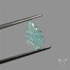 Paraiba Blue Apatite Leaf Carving