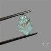 Paraiba Blue Apatite Leaf Carving