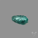 Paraiba Blue Apatite Leaf Carving