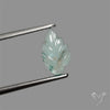Paraiba Blue Apatite Leaf Carving
