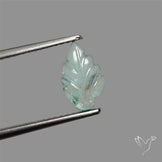 Paraiba Blue Apatite Leaf Carving