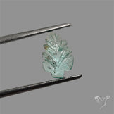 Paraiba Blue Apatite Leaf Carving