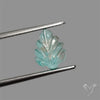 Paraiba Blue Apatite Leaf Carving