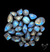 100 Grams Rainbow Moonstone Cabochons Bulk Lot