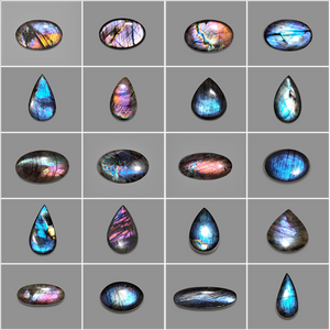 100 Grams Spectrolite Multi Color Cabochons Bulk Lot