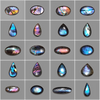 100 Grams Spectrolite Multi Color Cabochons Bulk Lot