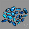 100 Grams Deep Blue Labradorite Cabochons Bulk Lot