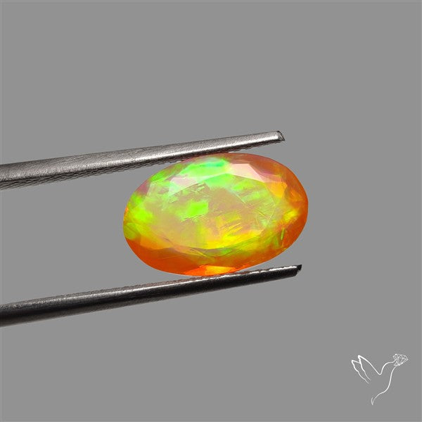 Faceted Mexican Fire Opal