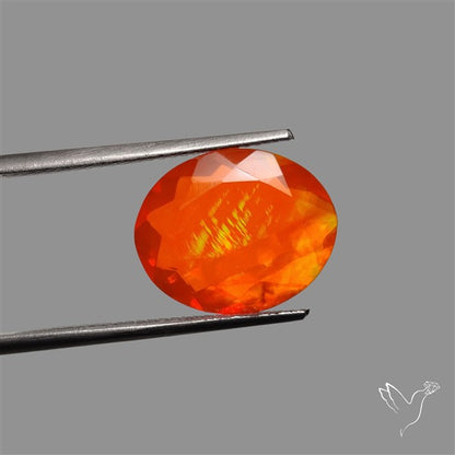 Faceted Mexican Fire Opal