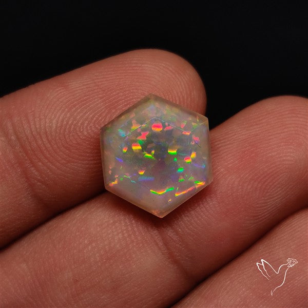 Pin Dot Fire Ethiopian Welo Opal Faceted AAA