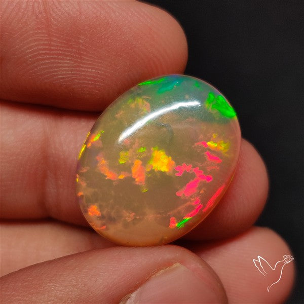 Natural Dark AAA Ethiopian Opal Cabochon