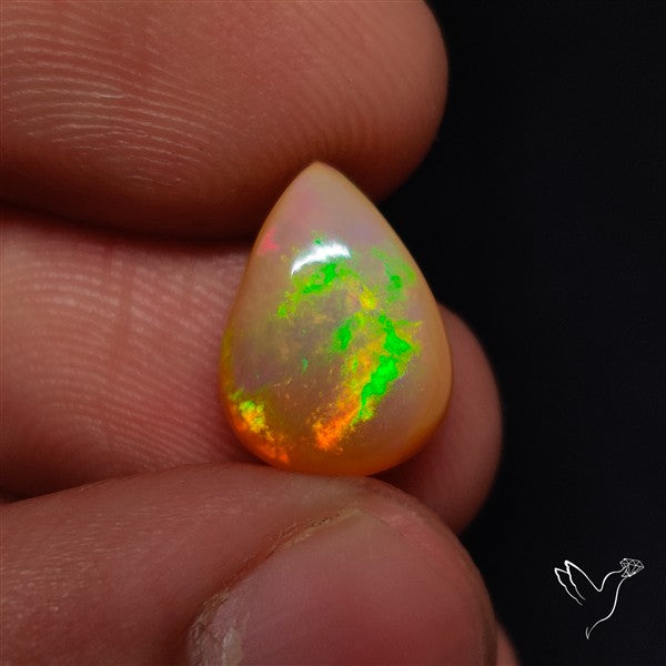 Natural Dark AAA Ethiopian Opal Cabochon