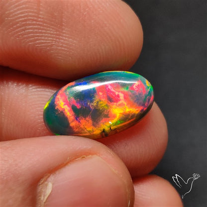 Natural Dark AAA Ethiopian Opal Cabochon