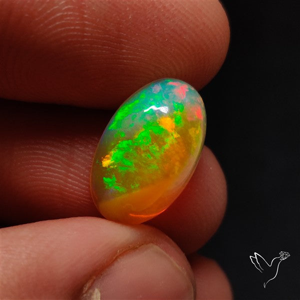 AAA Ethiopian Black Opal Cabochon