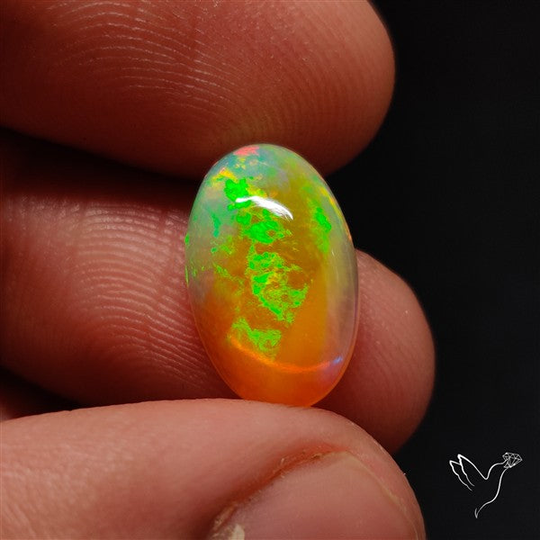 AAA Ethiopian Black Opal Cabochon