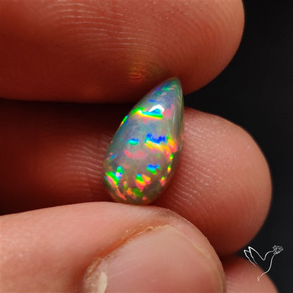Natural Dark AAA Ethiopian Black Opal Cabochon