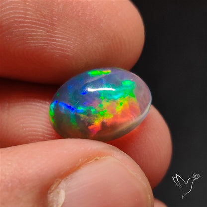Natural Dark AAA Ethiopian Black Opal Cabochon