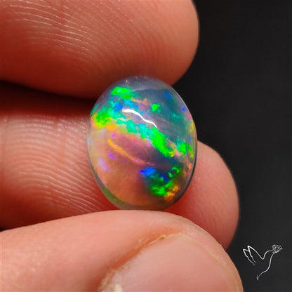 Natural Dark AAA Ethiopian Black Opal Cabochon