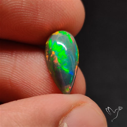 Natural Dark AAA Ethiopian Black Opal Cabochon
