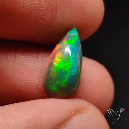 Natural Dark AAA Ethiopian Black Opal Cabochon