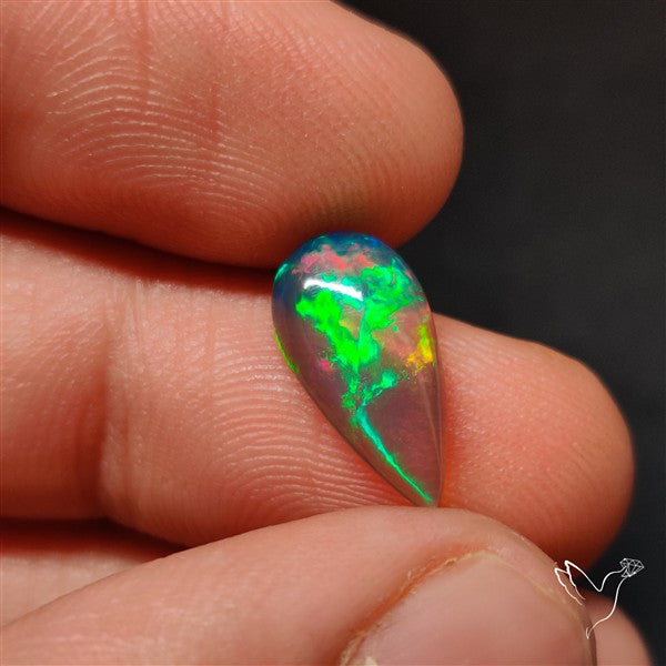 Natural Dark AAA Ethiopian Black Opal Cabochon
