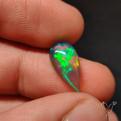 Natural Dark AAA Ethiopian Black Opal Cabochon