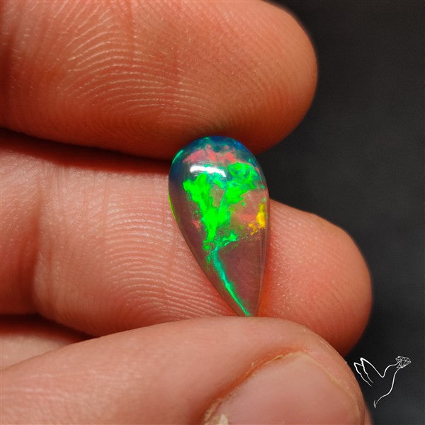 Natural Dark AAA Ethiopian Black Opal Cabochon