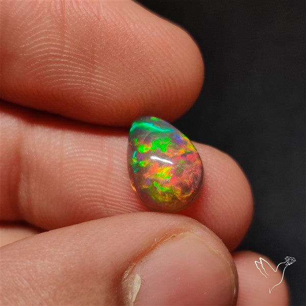 Natural Dark AAA Ethiopian Black Opal Cabochon