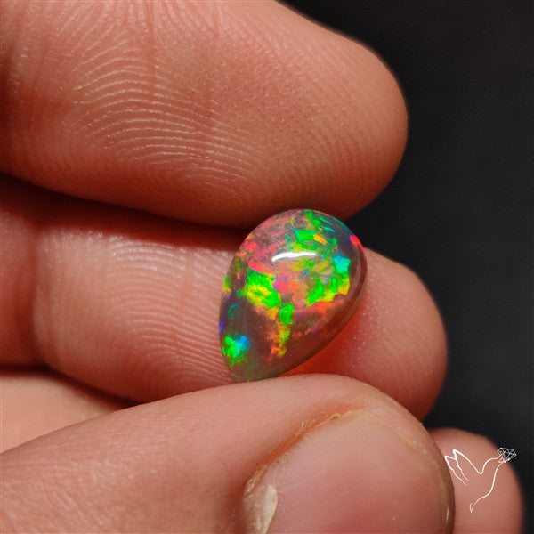 Natural Dark AAA Ethiopian Black Opal Cabochon