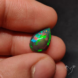 Natural Dark AAA Ethiopian Black Opal Cabochon