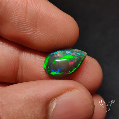 Natural Dark AAA Ethiopian Black Opal Cabochon