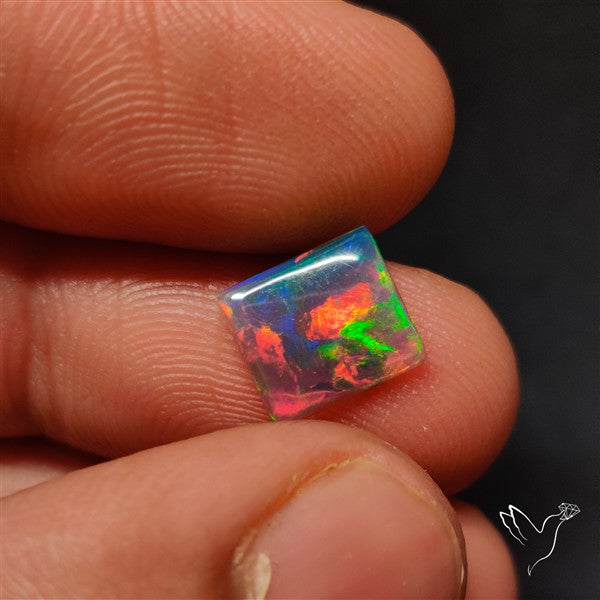 Natural Dark AAA Ethiopian Black Opal Cabochon