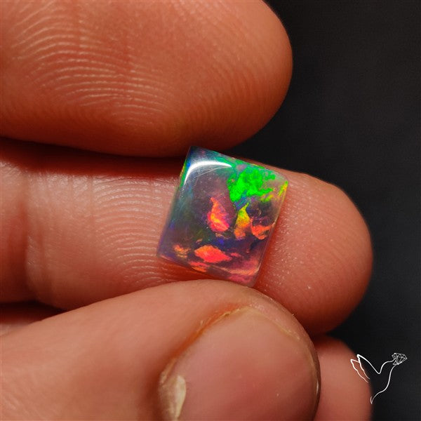 Natural Dark AAA Ethiopian Black Opal Cabochon