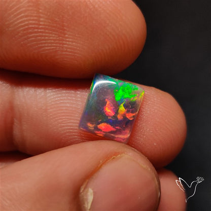 Natural Dark AAA Ethiopian Black Opal Cabochon