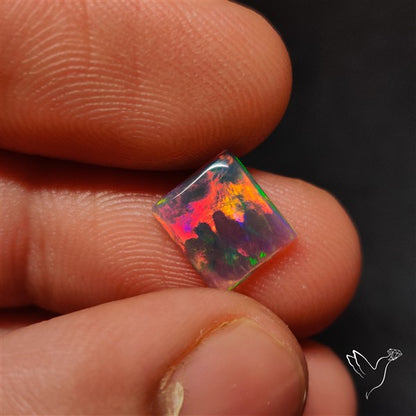 Natural Dark AAA Ethiopian Black Opal Cabochon