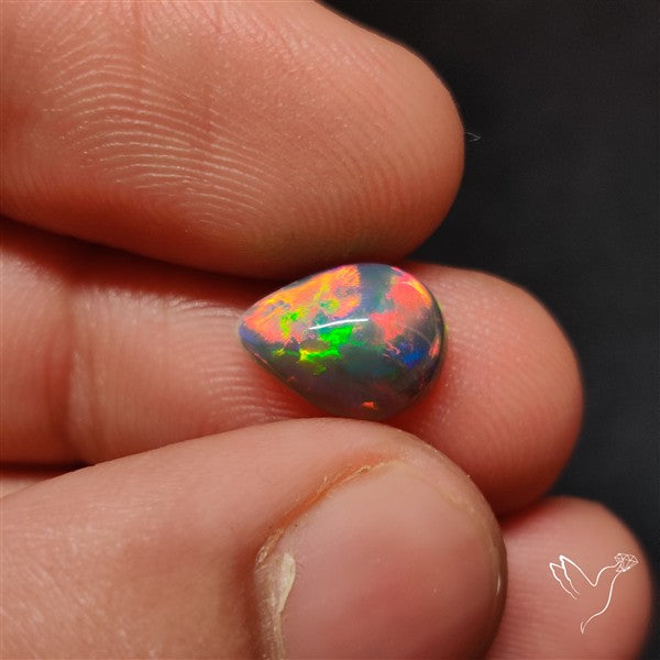 Natural Dark AAA Ethiopian Black Opal Cabochon