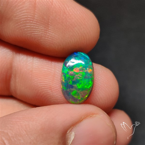 Natural Dark AAA Ethiopian Black Opal Cabochon