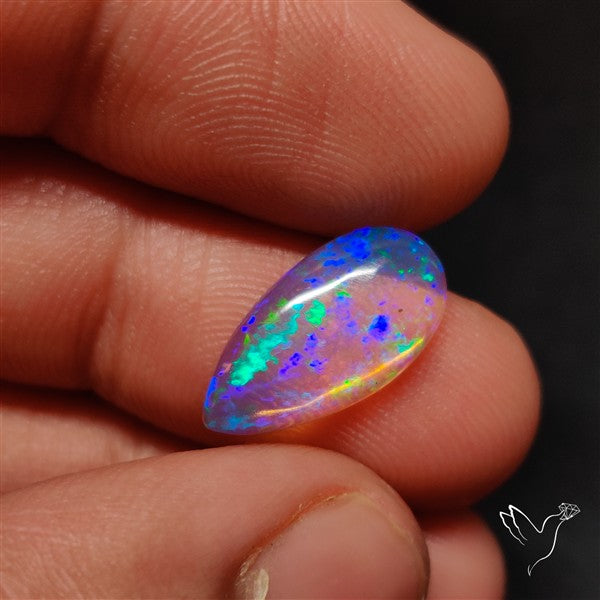 Natural Dark AAA Ethiopian Black Opal Cabochon