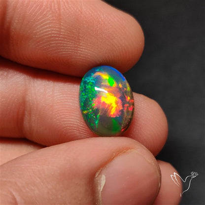 Natural Dark AAA Ethiopian Black Opal Cabochon