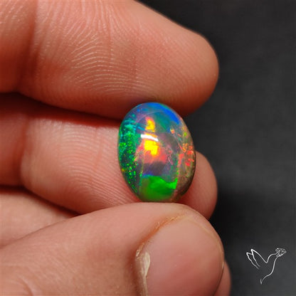Natural Dark AAA Ethiopian Black Opal Cabochon