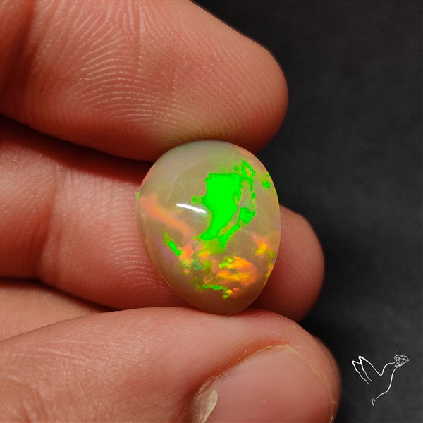 Natural Dark AAA Ethiopian Black Opal Cabochon