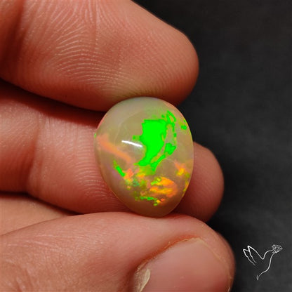 Natural Dark AAA Ethiopian Black Opal Cabochon