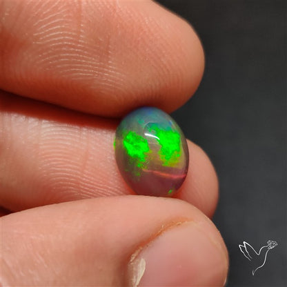 Natural Dark AAA Ethiopian Black Opal Cabochon