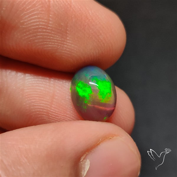 Natural Dark AAA Ethiopian Black Opal Cabochon