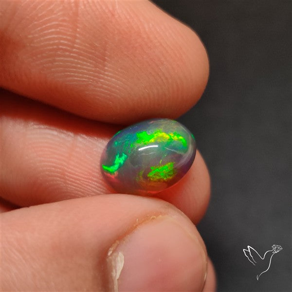 Natural Dark AAA Ethiopian Black Opal Cabochon
