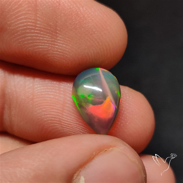 Natural Dark AAA Ethiopian Black Opal Cabochon