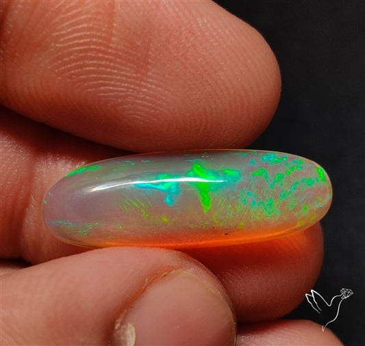 Natural Dark AAA Ethiopian Black Opal Cabochon