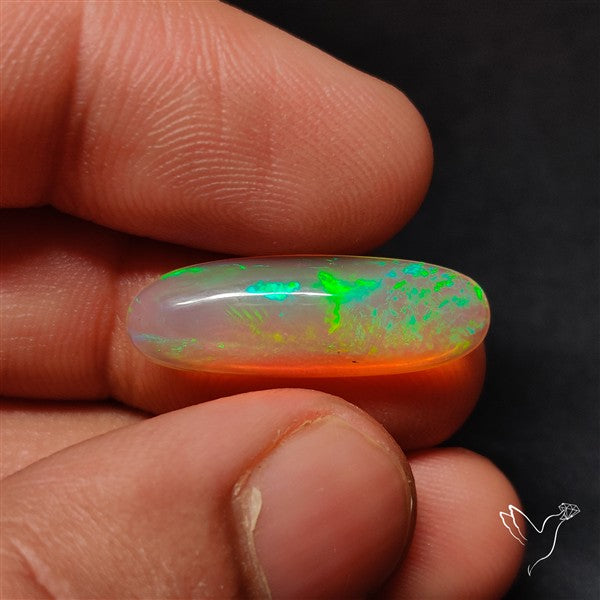 Natural Dark AAA Ethiopian Black Opal Cabochon