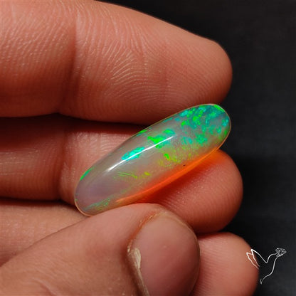 Natural Dark AAA Ethiopian Black Opal Cabochon