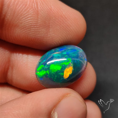 Natural Dark AAA Ethiopian Black Opal Cabochon